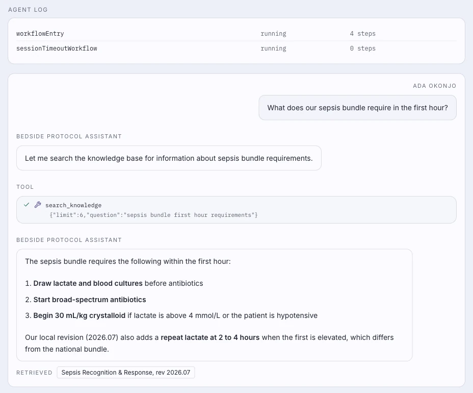 An administrator reviewing a team conversation and the instructions given to its agent